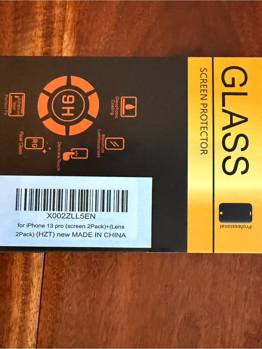 Ailun Black and Yellow Tempered Glass Screen Protector Pack for iPhone 13 Pro